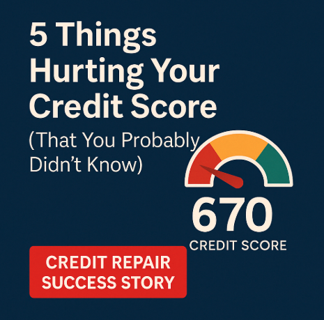 5 Things Hurting Your Credit Score
